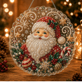 thumbnail image 2 of Christmas Pearl Diamond Art Hanging Ornament Kit , Flocked Canvas with Scratch-Resistant Non-Fading Pearl Beads, portable canvas bead craft kit for interior display A, 2 of 7