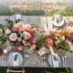 thumbnail image 5 of Paquete de 50 platos de carga transparentes a granel de plástico de 13 pulgadas con abalorio redondas, platos de servicio decorativos de grano esmerilado acrílico para bodas, fiestas, 5 of 14