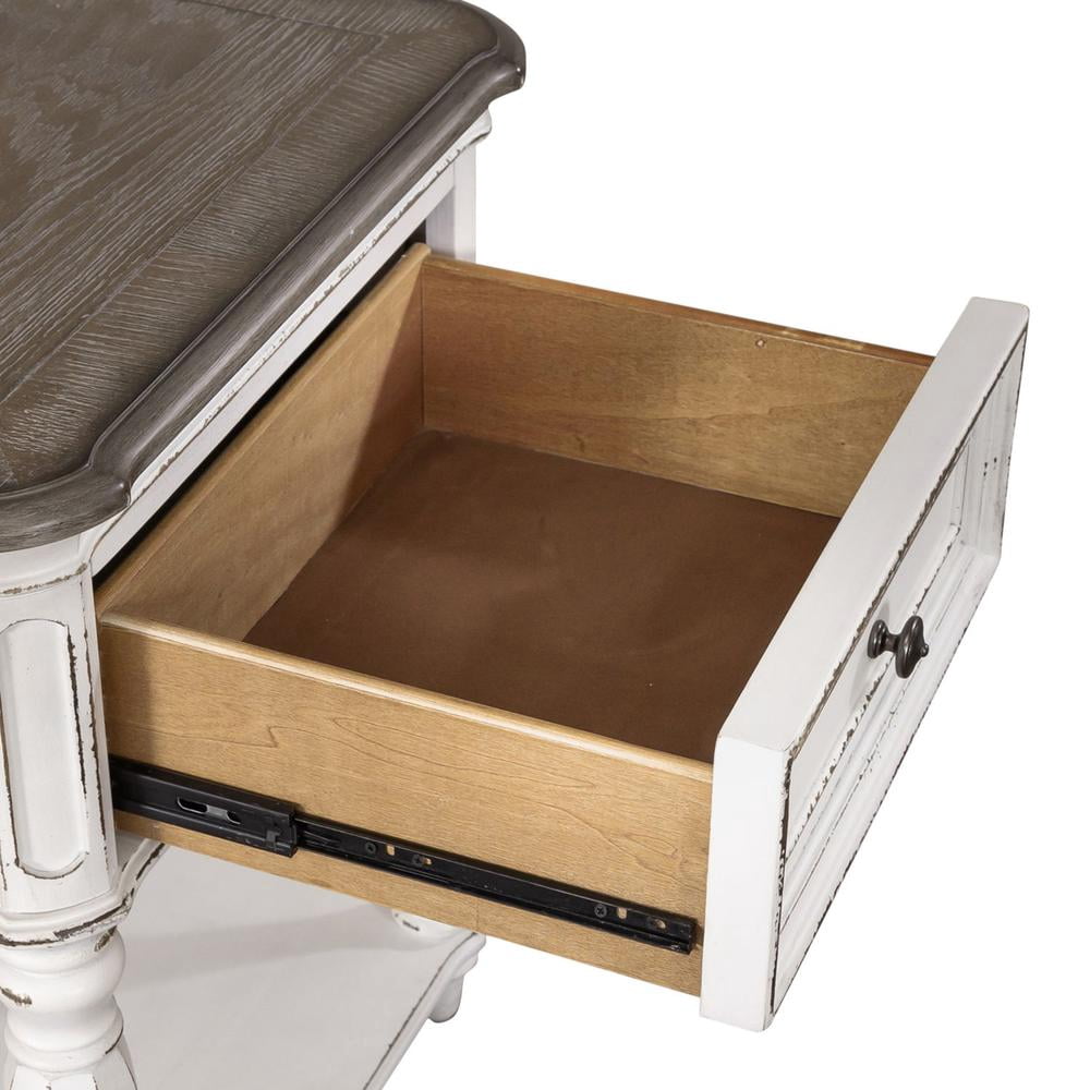 Magnolia Manor White Leg Night Stand