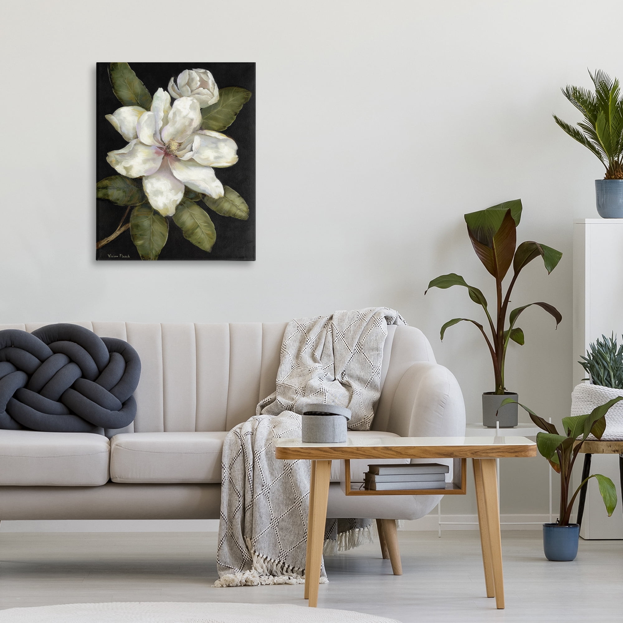 Stupell Industries Budding Magnolia Blooms Canvas Wall Art, design by Nan