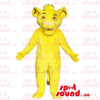 Well-Known Flashy Yellow Lion King Movie Character SPOTSOUND Mascot - Lion mascots