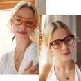 thumbnail image 3 of GFDYREE 3 pack Oprah style Spring hinge Readers Blue Light Blocking Computer Square Reading Glasses for Women Men, 3 of 6