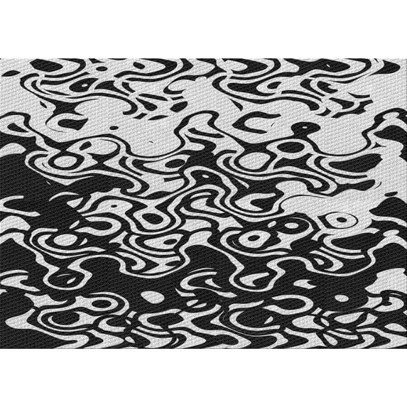 Ahgly Company Machine Washable Indoor Rectangle Transitional Midnight Gray Area Rugs, 4' x 6'