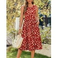 thumbnail image 2 of Vestido de verano Zeagoo Vestido sin mangas a media pierna sin mangas con estampado floral, 2 of 8