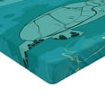 thumbnail image 2 of Ambesonne Ocean Fitted Sheet, Sea Turtle Exotic Island, Twin XL Size, Turquoise Teal Green, 2 of 3