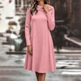 thumbnail image 5 of Ynynloco Fall A Line Dresses for Women 2026 Crew Neck Long Sleeve Casual Loose Flowy Swing Midi Dress, 5 of 6