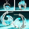 thumbnail image 6 of Ocean's Oath Silvery Copper Jewelry Set with Wave Design Necklace and Earrings for Daily Wear and Special Occasions, 6 of 6