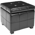 thumbnail image 2 of SAFAVIEH Maiden Rustic Flip Top Square Tufted Ottoman, Black, 2 of 4