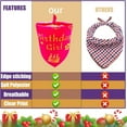 thumbnail image 4 of Dog Birthday Bandana Girl , Durable Triangle Reversible Scarf Bibs Handkerchief for Puppy Pet, Dogs Party Accessories for Small Medium Large, 4 of 6