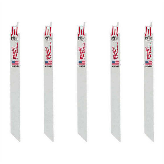 Milwaukee 48-00-5187 9" 14 TPI Thin Kerf SAWZALL Blades (5 Pack)