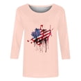 thumbnail image 5 of Dazajoo 2024 USA Flag for Women Plus Size Shirts Independence Day Crew Neck Tunic Tops Womens 4th of July Summer Patriotic Loose T-shirt Today's Deals,Pink,L, 5 of 6