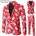thumbnail image 2 of Traje de Navidad de Moda para Hombre Pompotops Chaqueta Chaleco Pantalones Tres Piezas, 2 of 8