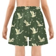 thumbnail image 5 of joogoo Flying Swans Green Boys Swim Trunks Beach Swimsuit Shorts Boxer 7Y, 5 of 8
