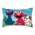 thumbnail image 6 of Sesame Street Furry Friends Elmo and Puppy 4 Piece Toddler Bed Set, Comforter, Top Sheet, Fitted Sheet, Pillowcase, 6 of 10