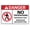 Warning Sign 4, variant on Danger No Smoking at Any Time Sign - 8"x12" Vintage Metal Warning Sign for Home Farm Bar Coffee Shop Club, Hospital, Gas Station