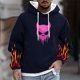 thumbnail image 1 of Sudadera con capucha para hombre, informal, a la moda, con estampado, con cordón, de manga larga, de poliéster, 1 of 5