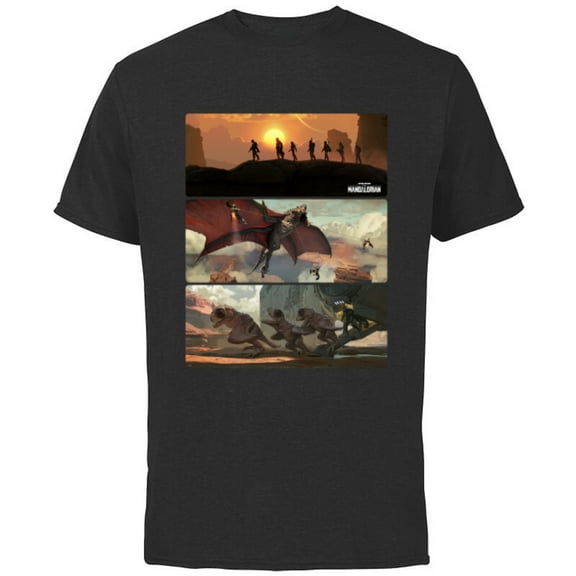 Star Wars The Mandalorian Season 3 Raptor Rescue Concept Art - Short Sleeve Cotton T-Shirt for Adults - Customized-Black