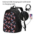 thumbnail image 2 of Salouo Surfing Santa Pattern Extra Large Travel Laptop,Backpack with USB Charging Port College Backpack Business Work Bag Casual Daypack Fits for Men & Women, 2 of 7