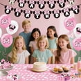 thumbnail image 6 of Pink 2nd Birthday Party Supplies, Oh Twodles Girl Second Party Decorations Includes Happy Birthday Banner, Hanging Swirls, Tablecloth, Cake Cupcake Toppers, Bow Foil Balloon, Latex Balloons, 6 of 6