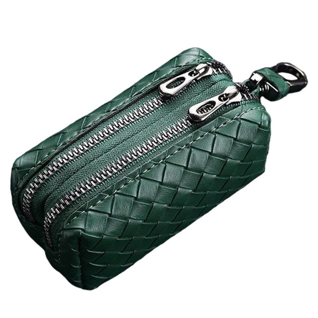 Monedero pequeño, cartera, llavero de coche, estuche de almacenamiento, bolsa para desplazamientos, citas, vacaciones Verde