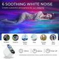 thumbnail image 2 of RAIN Northern Lights Star Projector Aurora Edition, Galaxy Light with Moon, Water Ripple, Remote, Voice Control, 6 White Noise Modes, Night Light for Bedroom and Home, 2 of 5