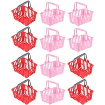 KONTONTY 12Pcs Mini Rattan Miniature Basket Storage Plastic for DIY and Dollhouse Accessory