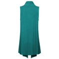 thumbnail image 4 of Made by Olivia Women's [Made in USA] Open Front Draped Waterfall Sleeveless Shawl Cardigan Vest (S-3XL) Jade M, 4 of 4