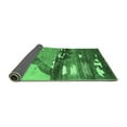 thumbnail image 2 of Ahgly Company Indoor Round Abstract Emerald Green Contemporary Area Rugs, 6' Round, 2 of 4
