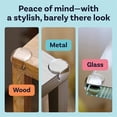 thumbnail image 4 of Corner Protector for Baby, Protectors Guards - Furniture Corner Guard & Edge Safety Bumpers - Baby Proof Bumper & Cushion to Cover Sharp Furniture & Table Edges - Clear and Transparent - (10 Pack), 4 of 7