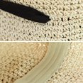 thumbnail image 4 of style1 Sombrero de paja con lazo negro para bebé, sombrero de pescador, sombrilla, sombrero para niños y niñas, 4 of 5