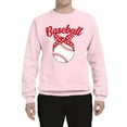 thumbnail image 2 of Wild Bobby, Cute Baseball Mom Ribbon Gift, Mother's Day, Unisex Crewneck Graphic Sweatshirt, Light Pink, Medium, 2 of 3