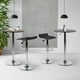 thumbnail image 4 of Mesa de Bar Redonda Rotación Negro, con base plateada, Altura Ajustable HOMEMAKE FURNITURE  Moderno, 4 of 7