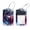 multicolored 2, variant on PhooArto 2 Pack Leather Luggage Tag with Stainless Steel Loop, Wolf Colorful Galaxy Moon Baggage Handbag Travel Suitcase Tags with Name ID Card Perfect to Quickly Spot Luggage Suitcase