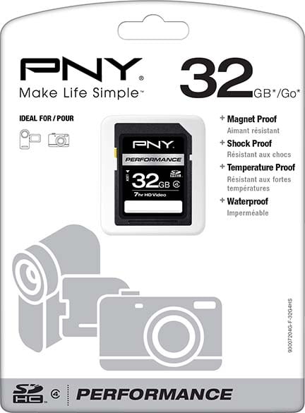 PNY 32 GB Class 4 SDHC Flash Memory Card P-SDHC32G4-EF