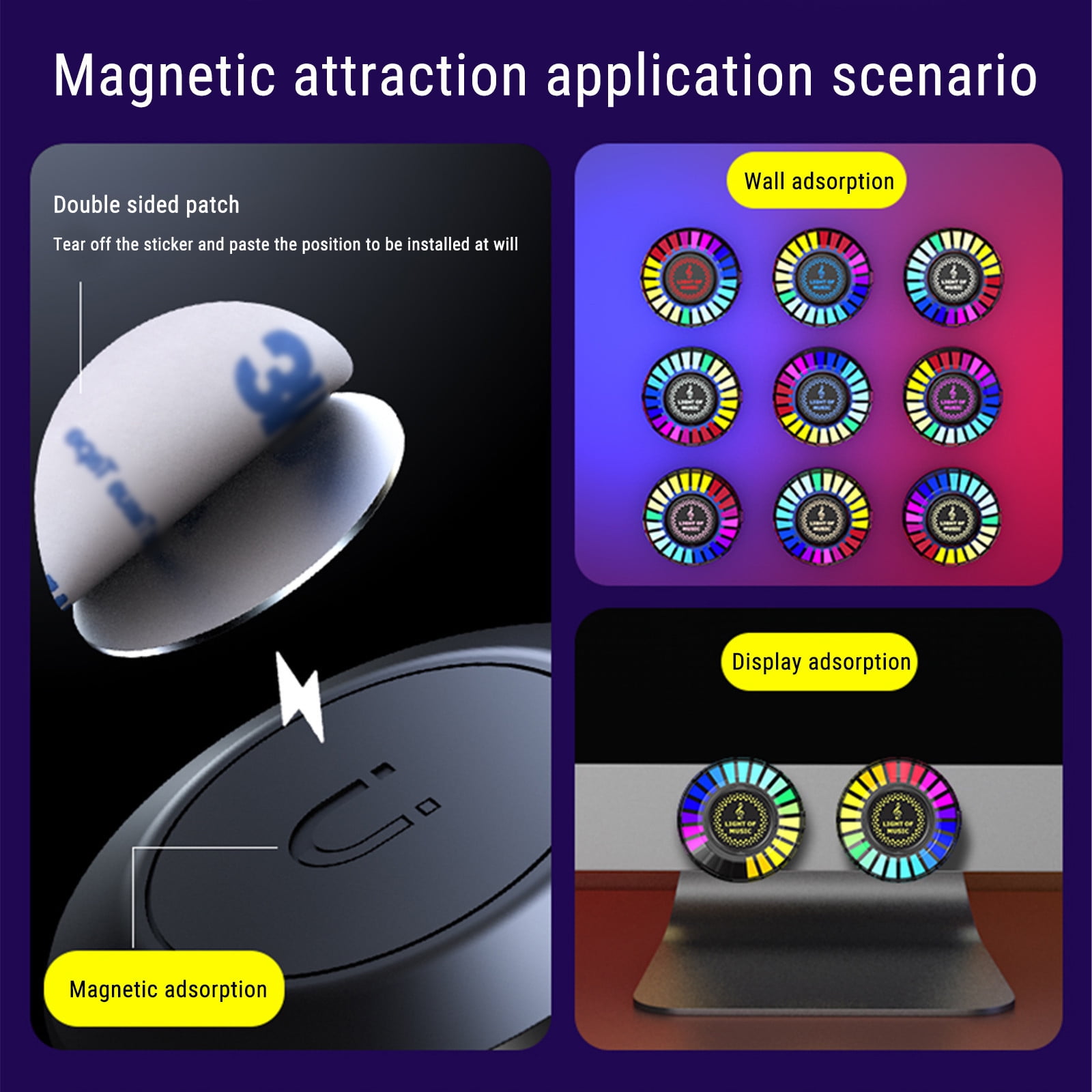 YingTaiLi Car Air Freshener with Bluetooth Control,24LED RGB Colorful Lighting,Aromatherapy Diffuser,Car Interior Decor,Car Air Purifier,Car Freshener,Anti-Shake Design,Long Lasting Aromatherapy