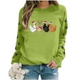 thumbnail image 3 of Shadoumai Christmas Chicken Graphic Sweatshirts For Women Crew Neck Pullover Cute Xmas Long Sleeve Crewneck Sweatshirt Pullover Tops, 3 of 5