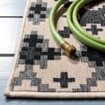 thumbnail image 3 of SAFAVIEH Veranda Dogon Southwestern Indoor/Outdoor Area Rug, 5'3" x 7'7", Black/Beige, 3 of 9