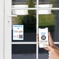 thumbnail image 7 of Review Us On Google Sticker - Touchless QR Code and NFC Tag - Two-Sided Social Media Storefront Window Decal - Custom-Designed for Google, 7 of 7