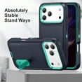 thumbnail image 6 of Allytechgroup Case Compatible with iPhone 17 Pro Max with Hidden Kickstand, [Military Grade Drop Protection] Soft TPU Hard PC Bumper Non-Slip Shockproof Full Protective Case, Blue+Mint, 6 of 8