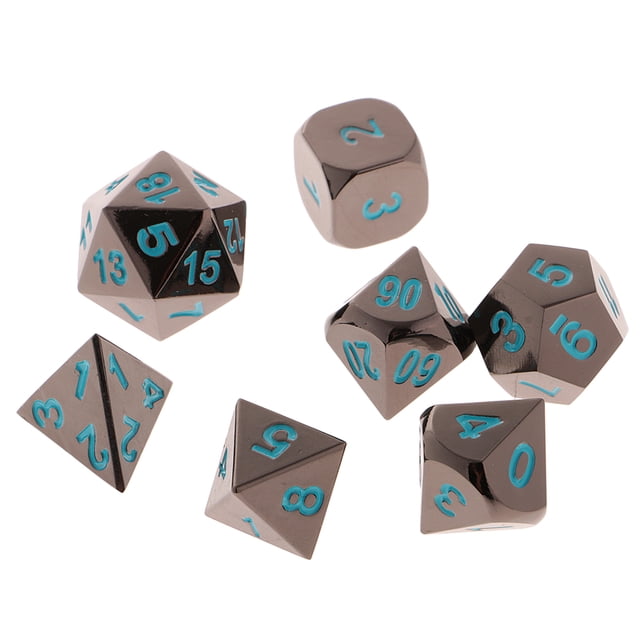 Dados De Múltiples Polihédricos De 7 Piezas Mueren Por Juegos De De Mazmorras Y Drags Azul Hugo Dado