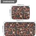 thumbnail image 2 of SKYSONIC Skull Candy Cane Kitchen Rugs 2 Pieces, Trick Or Treat Floor Mat Room Area Rug Washable Carpet Perfect for Living Room Bedroom Entryway, 2 of 7