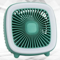 HEMOTON Multifunctional USB Desk Lamp with Fan for Practical Use Green Plastic 2in1 LED Night Lamp Small Size