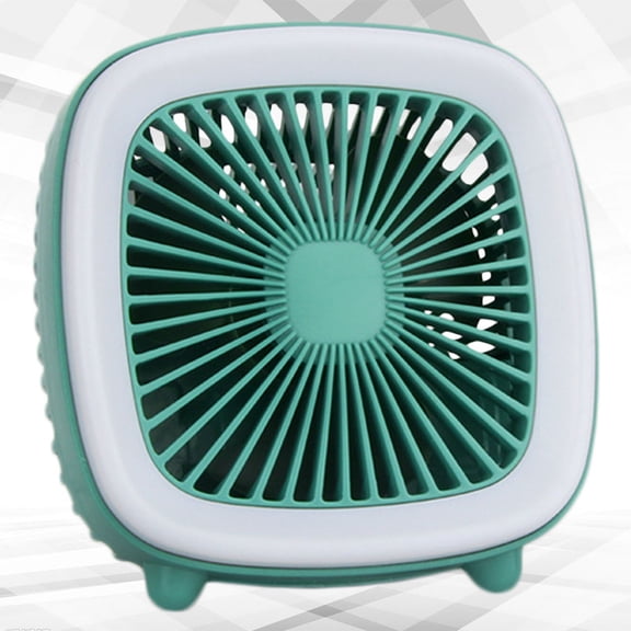 HEMOTON Multifunctional USB Desk Lamp with Fan for Practical Use Green Plastic 2in1 LED Night Lamp Small Size