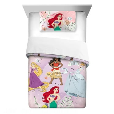 Disney Princess Kids Comforter Set, 2-Piece, Twin/Full, Reversible
