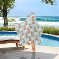 thumbnail image 3 of Yayeee Kids Hooded Towel with Hand Pockets Beach Soft Absorbent Bath Wrap 50 x 23.5 inch, Cartoon Floral Dog Pattern, 3 of 5