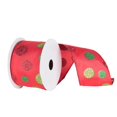 thumbnail image 1 of Vickerman Q141532 Red Glitter Dots Ribbon, 4 in. x 10 yard, 1 of 1