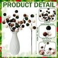 thumbnail image 3 of BinKFF 12 Inch Christmas Tree Picks Velvet Christmas Ornaments Spheres Ball Pick Velvet Xmas Tree Branches Hanging Decoration Wreath Home Office Party Ornament, 3 of 5