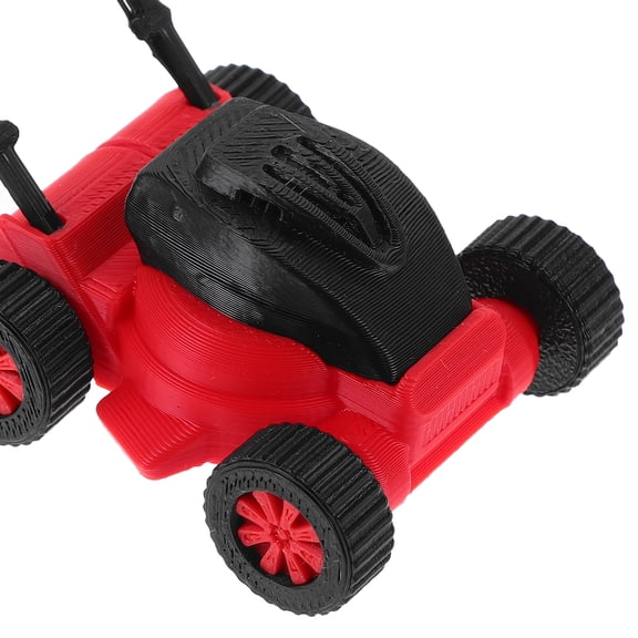 OULII Miniature Lawn Mower Toy for Dollhouse Decoration Realistic Plastic Garden Tool Multi Color 1:18 Scale