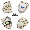 thumbnail image 5 of FORMRS Mini Backpack Purse for Women Quilted Travel Daypack Casual Shoulder Bag, Beige Horses Field Pattern, 5 of 7