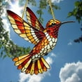 thumbnail image 6 of Hummingbird Acrylic Sun Catcher Window Hanging Decor, Colorful Stained Glass Pendant For Garden Home, Outdoor Wind Chime Ornament, Holiday Gift For Bird Lovers, Handmade Decorative Art, 6 of 6